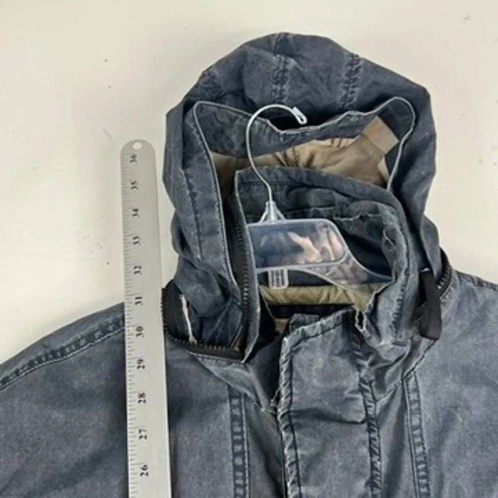The Territory Ahead Field Barn Jacket Coat‎ Hooded Pigment Dyed Blue L
